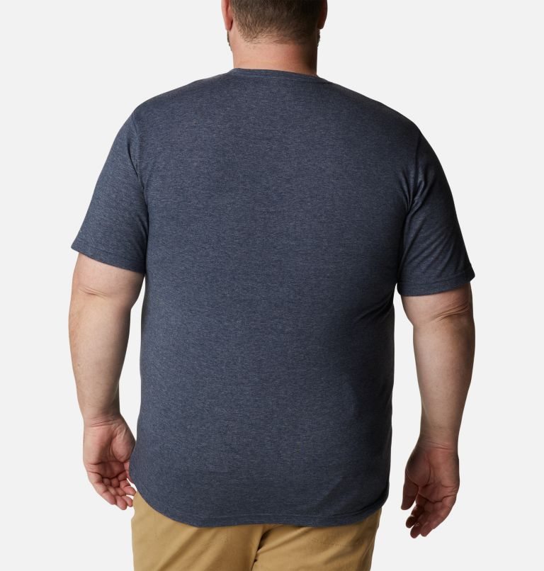 Men's Columbia Thistletown Park Crew T Shirts Navy | Plus Size CA-C5L06